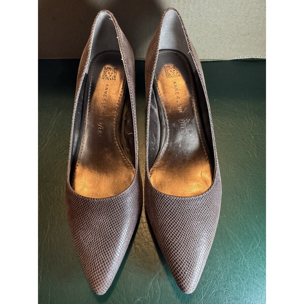 Anne Klein Akisana flex Faux Snakeskin Leather Heels Pump Size 7.5